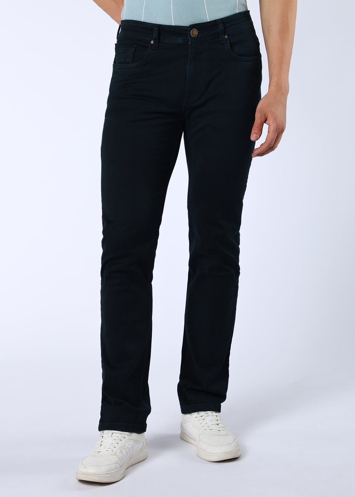 Men's Premium Comfort Fit Stretch Dark Teal Jeans