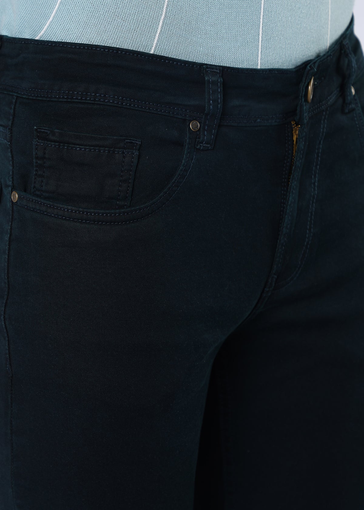 Men's Premium Comfort Fit Stretch Dark Teal Jeans