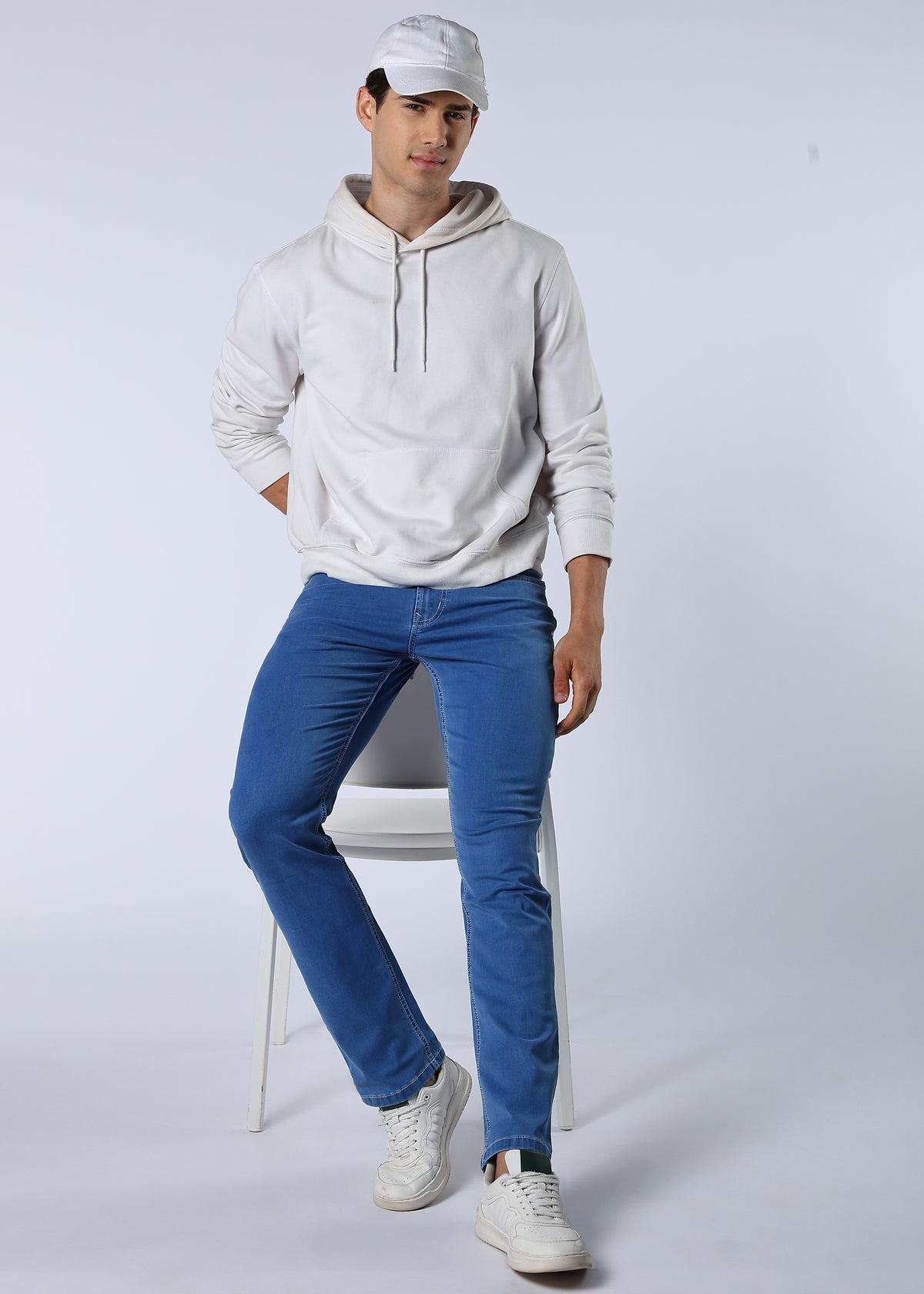 Men's Premium Comfort Fit Stretch Blue Jeans