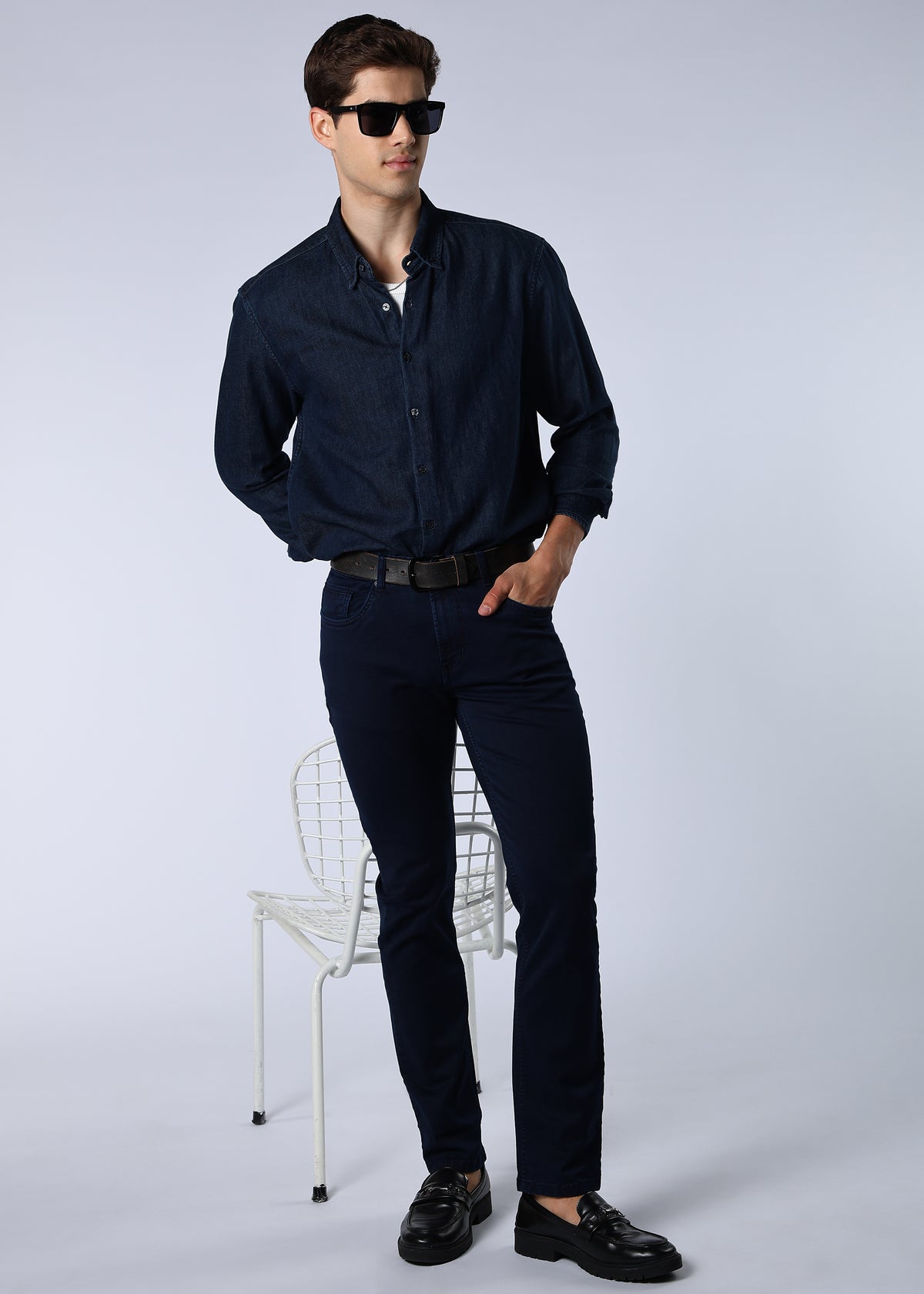 Men's Premium Comfort Fit Stretch Dark Indigo Jeans