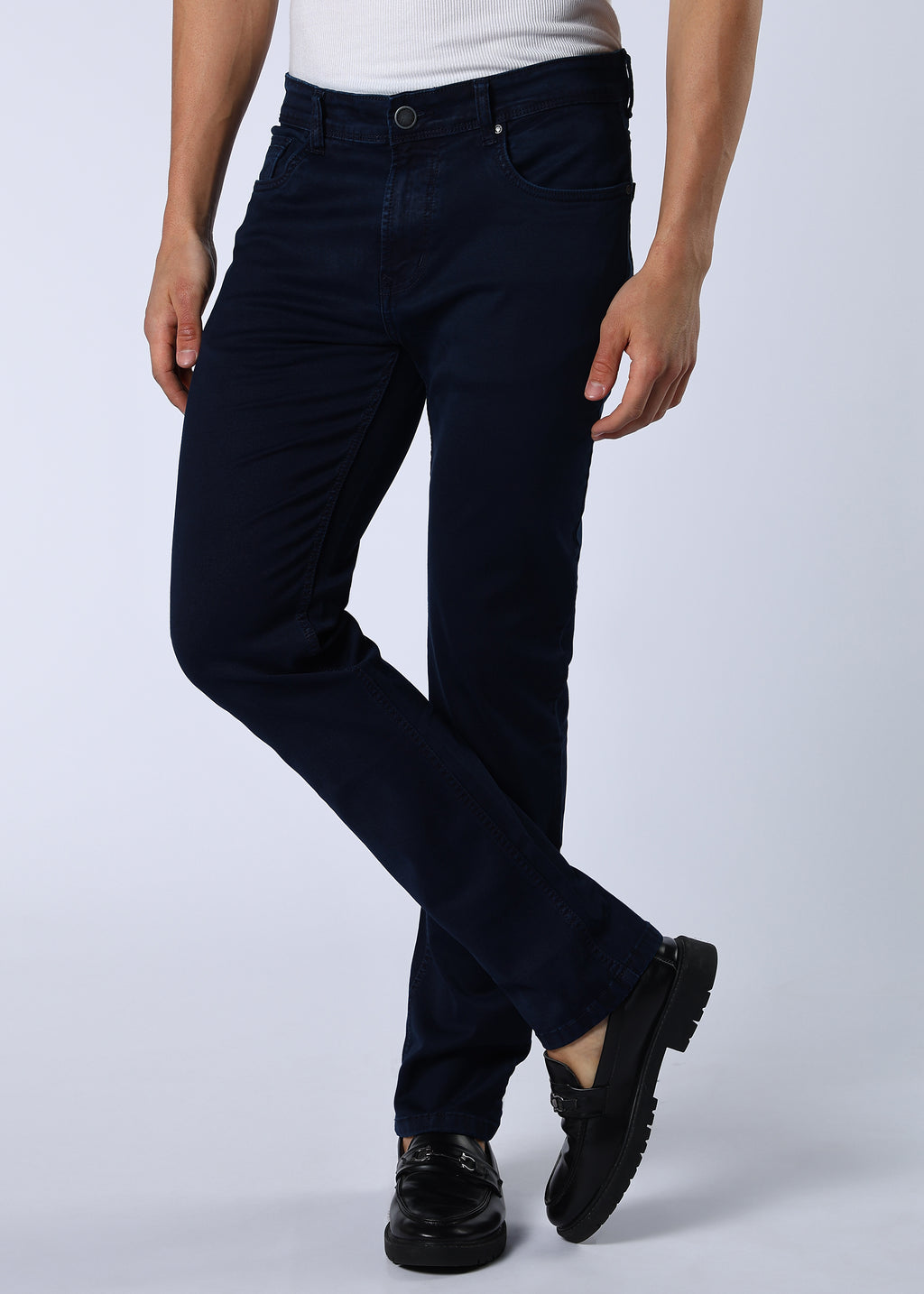 Men's Premium Comfort Fit Stretch Dark Indigo Jeans