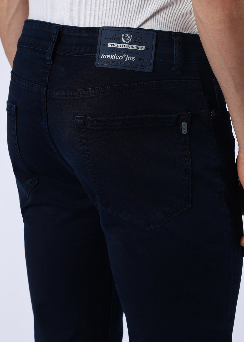 Men's Premium Comfort Fit Stretch Dark Indigo Jeans